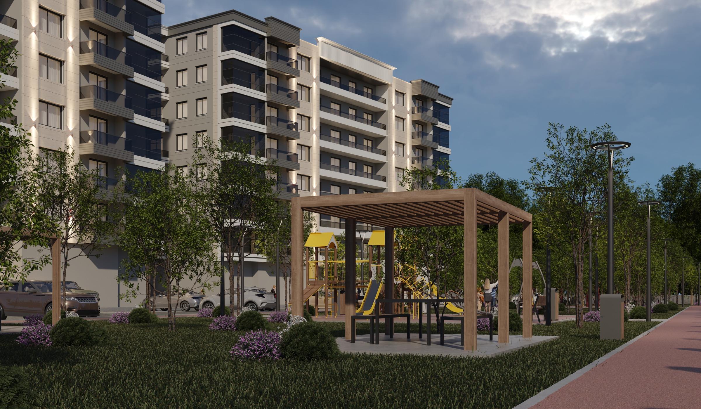 Pera Park site içi peyzaj ve çocuk oyun alanı